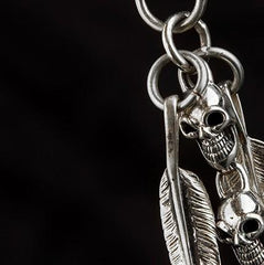 Brass Silver biker trucker Skulls Keychain wallet Chain for chain wallet biker wallet trucker wallets