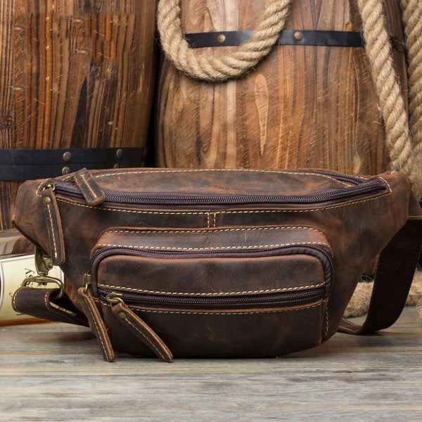 Vintage leather store fanny pack
