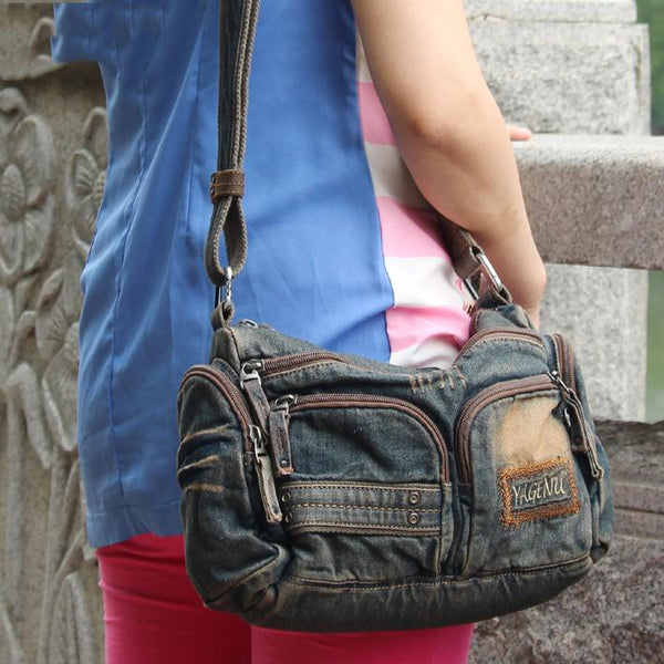 Blue Jean Mens Womens Side Bag Courier Bag Blue Jean Messenger Bag For Women