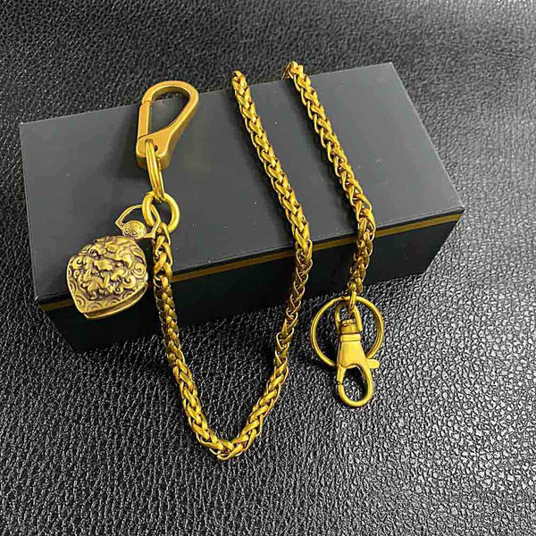 Cool Brass 18" Mens Lion Bell Key Chain Pants Chain Wallet Chain Motorcycle Wallet Chain for Men