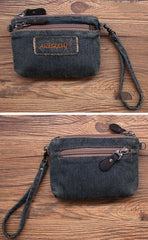 Blue Denim Womens Small Shoulder Bags Keys Coin Wallet Vintage Messenger Bag Denim Wirstlet Purse