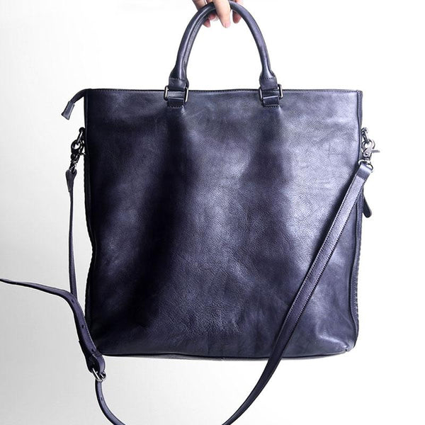 Handmade Leather Mens Tote Bag Cool Messenger Bag Tote Bag Handbag Shoulder Bag for men