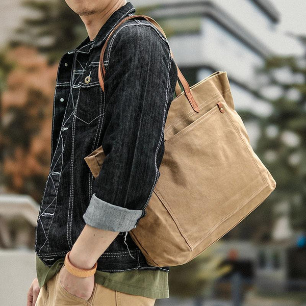 Tote bag canvas men hot sale