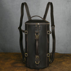Brown Leather Convertible Backpack 