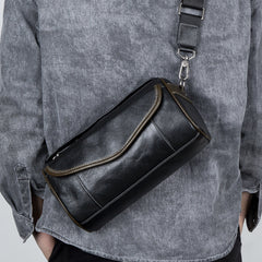 Mens Barrel Crossbody Bag Barrel Shoulder Bag for Men - iwalletsmen