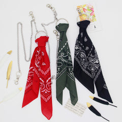 Yellow Paisley Bandana Kerchief Trousers Chain Pants Chains Biker Headscarf Jeans Chain Pants Chain