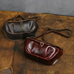 Brown Mens Leather Sling Pack 