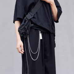 Fashion Mens Silm Jeans Chain Silver Double Layers Wallet Chain Panties Chains For Men