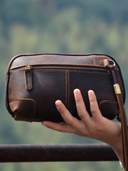 Brown Men's Leather Clutch Purse - iwalletsmen