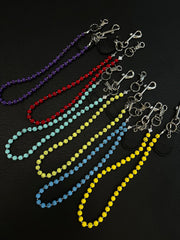 Beaded Wallet Chain Beaded Pants Chain Lavastone Bead Wallet Chain - iChainWallets
