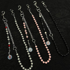 Lavastone Beaded Wallet Chain Long Bead Wallet Chain for Women - iChainWallets
