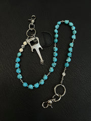 Blue Green Skull Head Wallet Chain Skull Chain for Wallet 