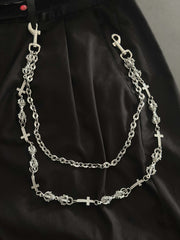 Cool Vajra Biker Wallet Chain For Men Mens Cross Double Wallet Chain