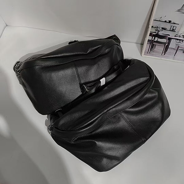 Large Leather Sling Bag for Big Guys - Strap Detail