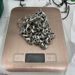 Silver Mens Skull Wallet Chains Cool Skull Wallet Chain Badass Skull Pants Chain For Men