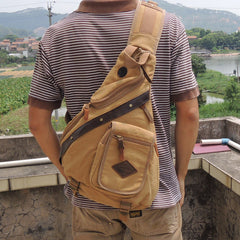 Sling Bag for Big Man - Zipper Detail