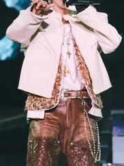 Yellow Ball Pants Chain Cross Ball Wallet Chain Stone Beaded Wallet Chain Bead Wallet Chain - iChainWallets