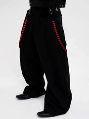 Wooden Beaded Wallet Chain Ball Wallet Chain Red Wallet Chain for Women - iChainWallets