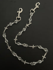 Mens Cross Wallet Chain Cool Vajra Biker Wallet Chain For Men