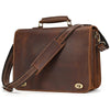 Brown Leather 15 inches Laptop Briefcase Minimalist Leather Briefcase for Men - iwalletsmen