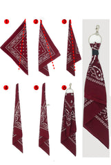 Paisley Bandana Kerchief Trousers Chain Pants Chains Biker Headscarf Jeans Chains Pants Chain