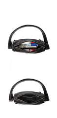 Black Leather Crossbody Bag for Men Messenger Bag - iwalletsmen