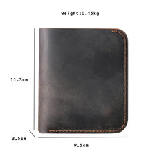 Mens Leather Billfold Wallet with Snap Closure - iwalletsmen
