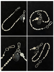 White Skull Chain for Wallet White Skull Head Wallet Chain Skull Wallet Chains - iChainWallets