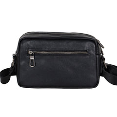 Mens Black Leather Crossbody Bag Mens Small Leather Crossbody Bag - iwalletsmen