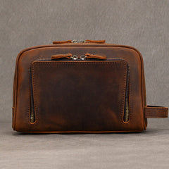 Full Grain Leather Toiletry Bag Brown Leather Toiletry Bag 