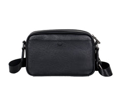 Soft Leather Crossbody Bag Black Small Mens Black Leather Crossbody Bag - iwalletsmen