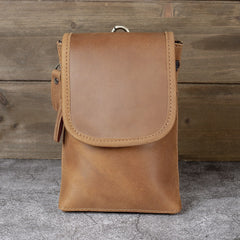 Leather Belt Pouch Small Pouch Bag for Men Cell Phone Belt Holster Mens Leather Belt Bag - iwalletsmen