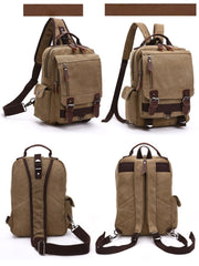 Black Sling Bag for Big Man –  Convertible Canvas Large Sling Backpack – Large Canvas Sling Bag for Big Guys