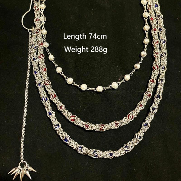 Long Ball Wallet Chains Pearl Wallet Chain Triple Ball Wallet Chain - iChainWallets