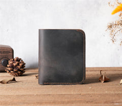 Mens Leather Billfold Wallet with Snap Closure - iwalletsmen