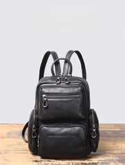 Convertible Black Leather Sling Backpack for Men - iwalletsmen