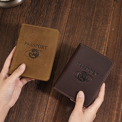  Mens Leather Minimalist Passport Wallet Slim Passport Wallet - iwalletsmen