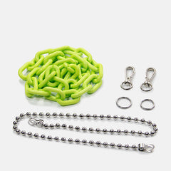 Cute Black Jeans Chain Silver Double Layers Resin Light Wallet Chains Panties Chain For Men