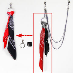 Navy Paisley Bandana Trousers Chain Pants Chain Biker Kerchief Headscarf Jeans Chains