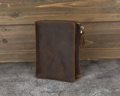 Mens Wallet with Coin Purse Billfold Leather Billfold with Coin Pocket - iwalletsmen