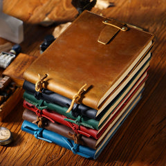 Brown Leather Bound Sketchbook A5 Leather Sketchbook Leather Bound Journal - iwalletsmen