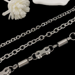 Cool Mens Silver Three Layers Pants Chains Silver Cool Triple Biker Wallet Chain For Men