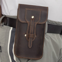 Dark Brown Mens Belt Pouch 