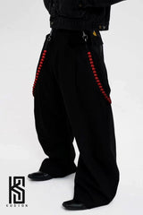 Wooden Beaded Wallet Chain Ball Wallet Chain Red Wallet Chain for Women - iChainWallets