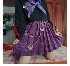 Fashion Womens Butterfly Jeans Chain Silver Double Layers Butterfly Wallet Chains Panties Chains For Men