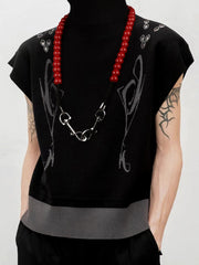 Wooden Beaded Wallet Chain Ball Wallet Chain Red Wallet Chain for Women - iChainWallets