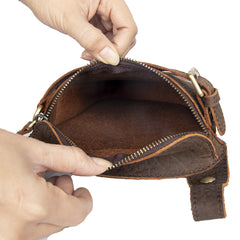 Full Grain Leather Belt Bag Mens Leather Holster Belt Bag Belt Bag Holster - iwalletsmen