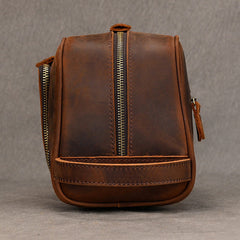 Brown Leather Toiletry Bag Men's Leather Toiletry Bag - iwalletsmen