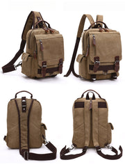 Black Sling Bag for Big Man –  Convertible Canvas Large Sling Backpack – Large Canvas Sling Bag for Big Guys