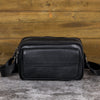 Mens Black Leather Crossbody Bag Mens Small Leather Crossbody Bag - iwalletsmen